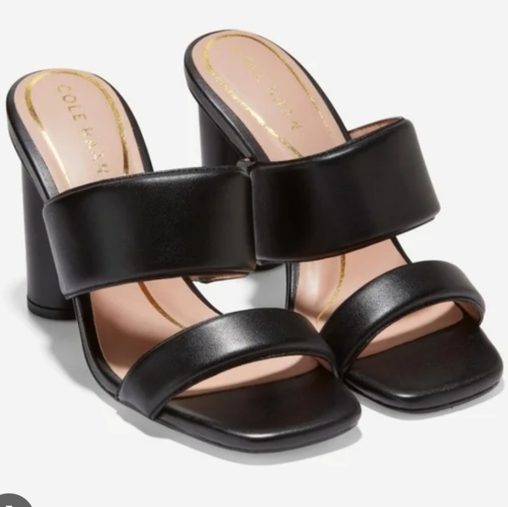 Cole Haan Leather Reina 2 Chunky Heels